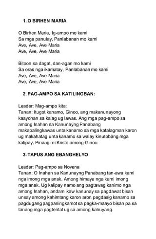 inahan sa kanunay'ng panabang lyric video .